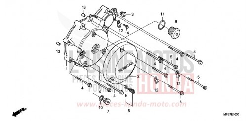 KURBELGEHAEUSEDECKEL, L. VT750C2SA de 2010